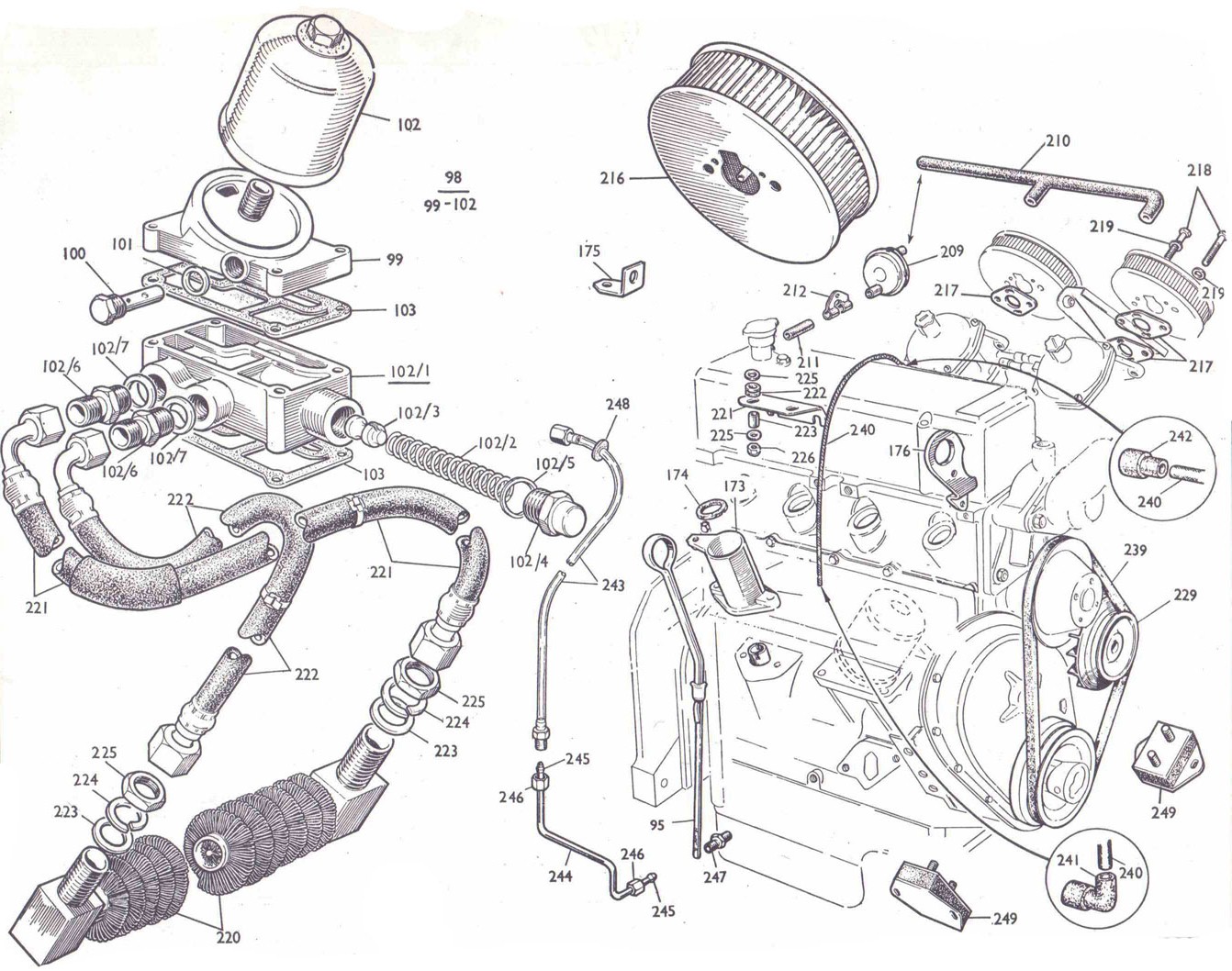 Tuyau de refroidissement d'huile (long)