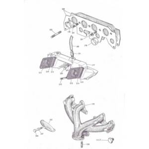 Jeu de 4 goujons de collecteur